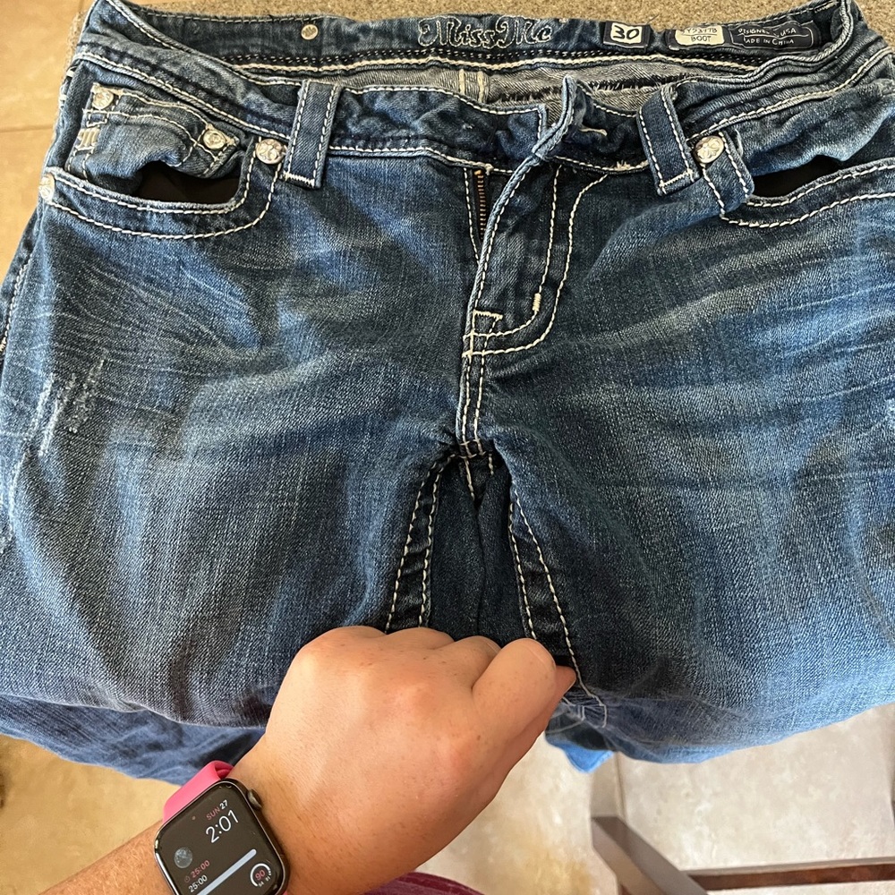 Size 30, never worn miss me perfect condition
